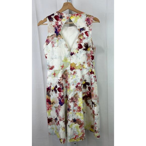 HUNTER BELL 8P  Anthropologie Kukka Tea Dress Open Back A-Line Floral Multicolor - Picture 3 of 12
